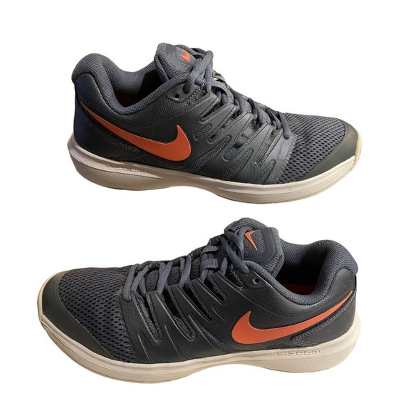 Nike Shoes - Women's Nike Air Zoom Prestige HC Dark Gray Mango Tennis Shoes Sneakers Size 9